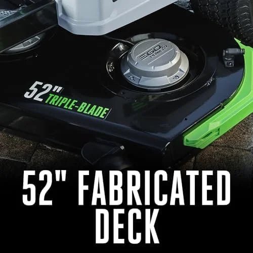 EGO Power+ Electric Riding Lawn Mower, 52″ Deck with Zero Turn Radius, Includes (6) 56V 12.0Ah Batteries and Chargers – ZT5207L - Prioka