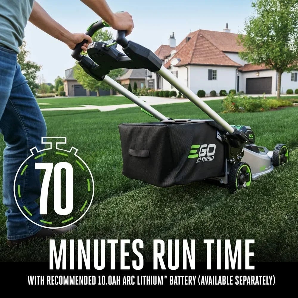 EGO Power+ LM2200SP 22″ Aluminum Deck Select Cut Self-Propelled Lawn Mowers. - Prioka