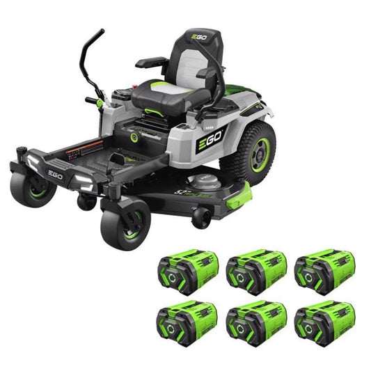 EGO Power+ Z6 ZT5207L 52 in. 56 V Battery Zero Turn Ridings Mower Kits (Battery & Charger) W/ SIX 12.0 AH BATTERIES - Prioka