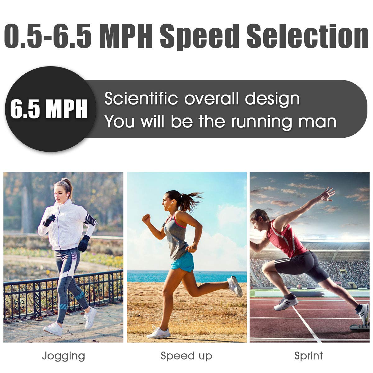 Electric Folding Treadmill, Adjustable Incline and Low Noise Design - Prioka