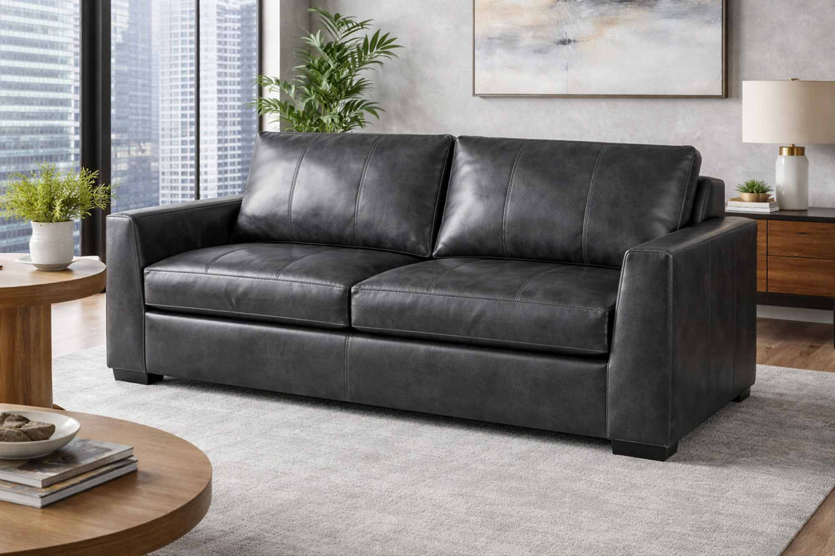 Eliana Leather Sofa - Prioka