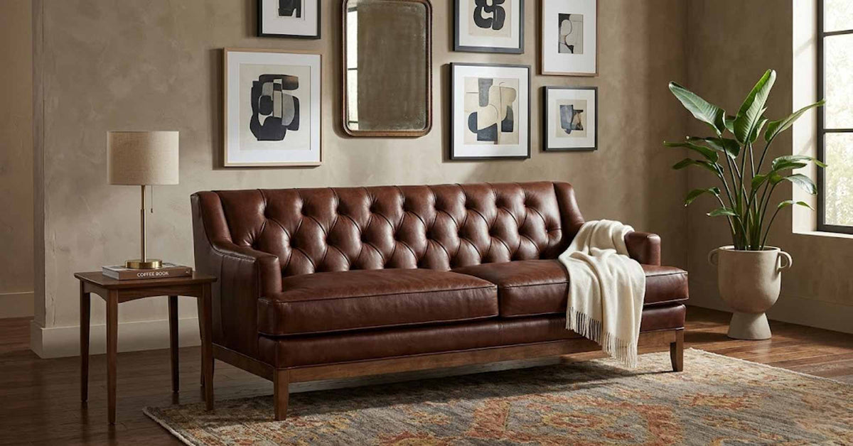 Elliot Leather Sofa - Prioka