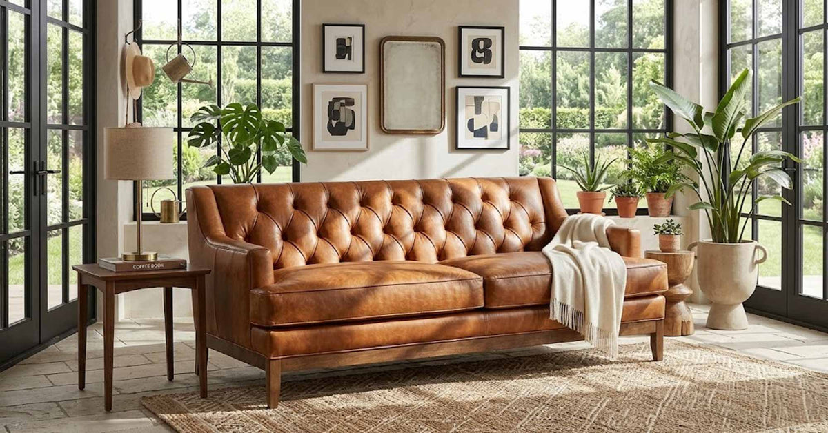 Elliot Leather Sofa - Prioka