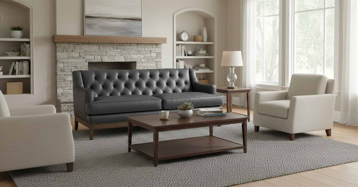 Elliot Leather Sofa - Prioka