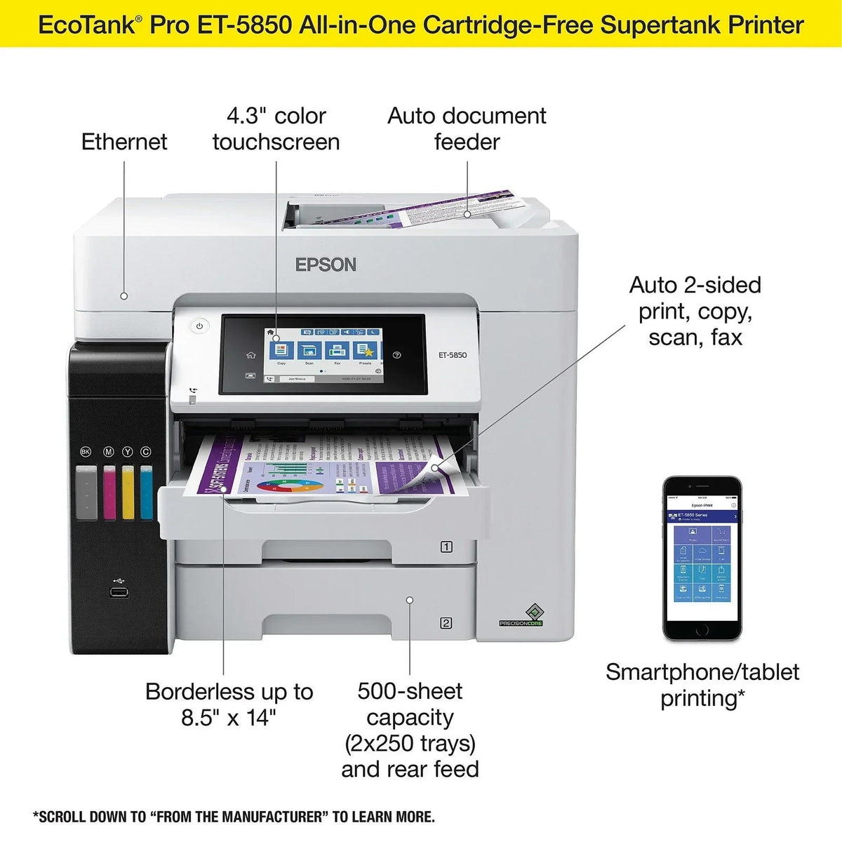 Epson EcoTank Pro ET-5850 Color Lasers - Prioka