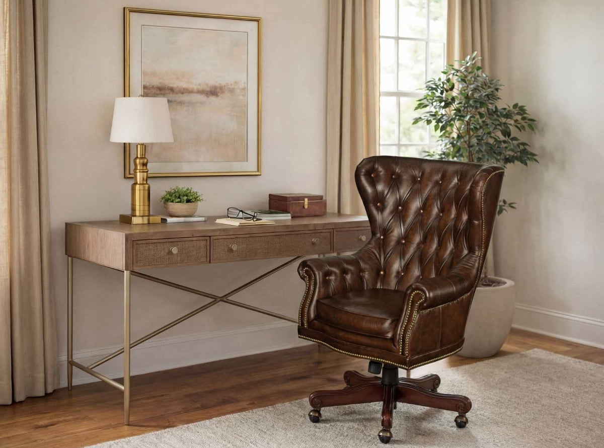 Erin Leather Swivel Tilt Executive Chair - Prioka