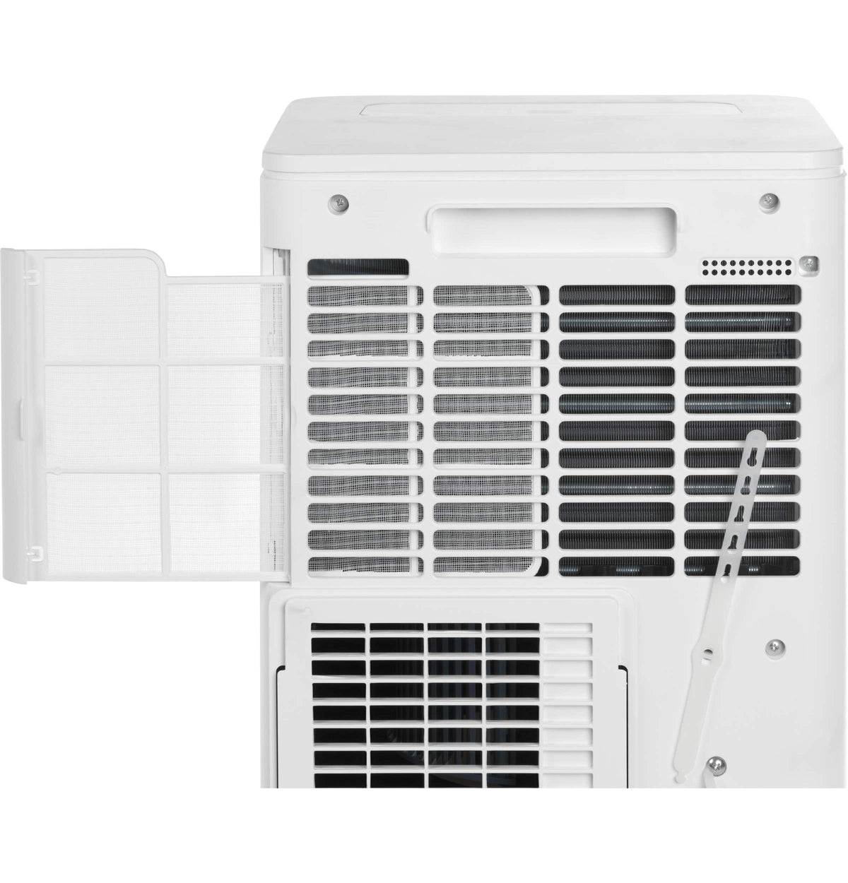 GE – 150 Sq. Ft. 5,000 BTU Portable Air Conditioner with Auto Evaporation Technology – White