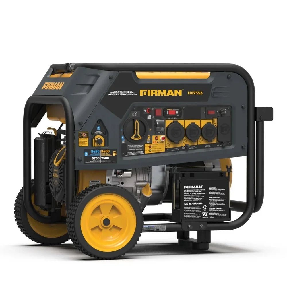 Firman H07553 7500W/9400W Dual Fuel Portable Generators. - Prioka