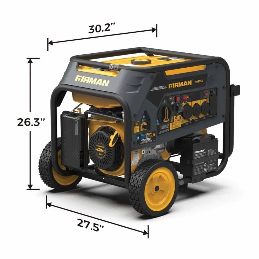 Firman H07553 7500W/9400W Dual Fuel Portable Generators. - Prioka