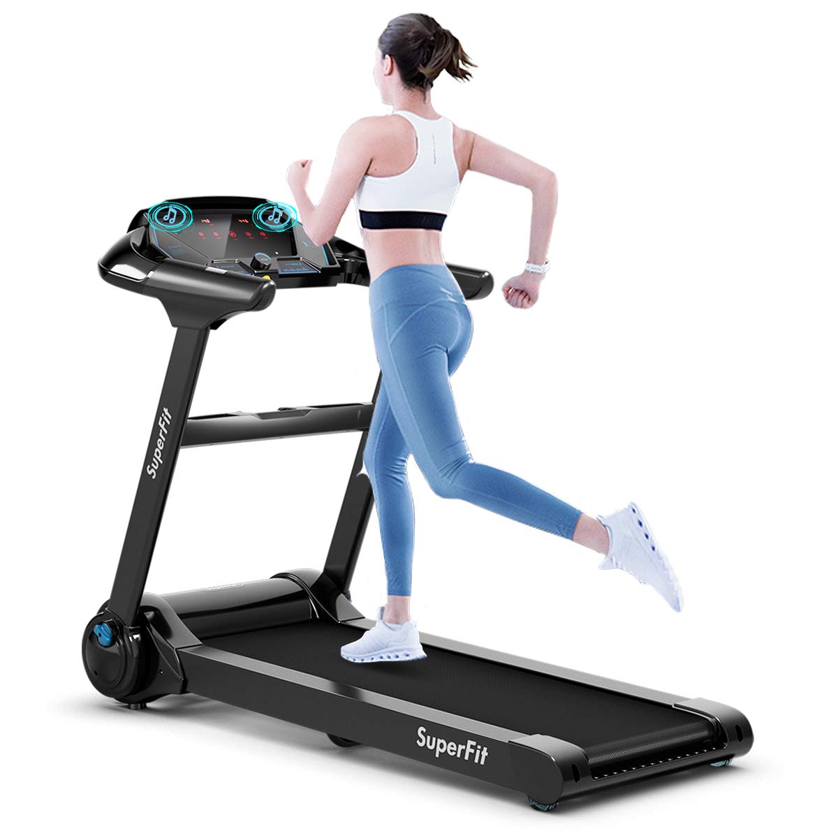 Folding Treadmill, Superfit Electric Portable Treadmill - Prioka