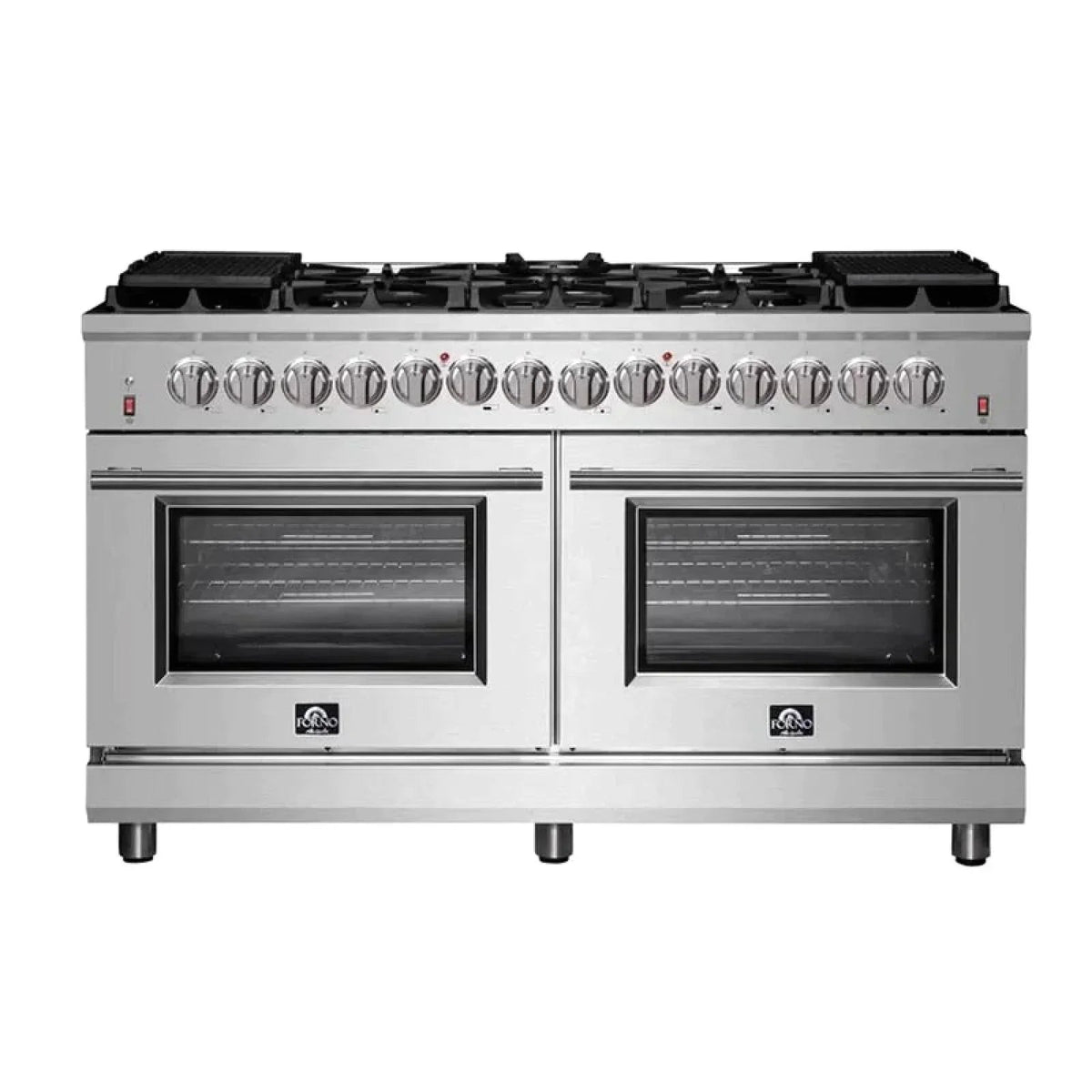 FORNO Massimo 60-Inch Freestanding Dual Fuel Range in Stainless Steel – FFSGS6125-60 - Prioka