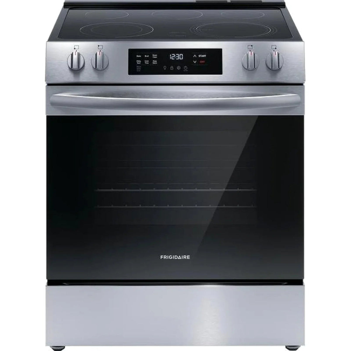 Frigidaire 30″ Front Control Electric Range with EvenTemp – Stainless Steel FCFE3062AS - Prioka
