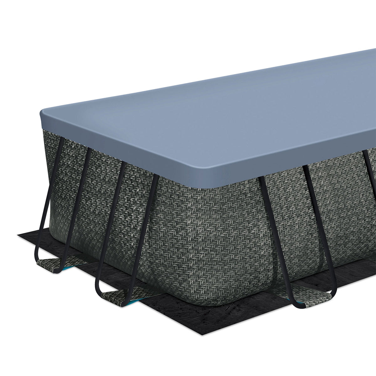 Funsicle 18' x 9' x 52" Oasis Rectangular Swimming Pool Set with 18' Cover - Prioka