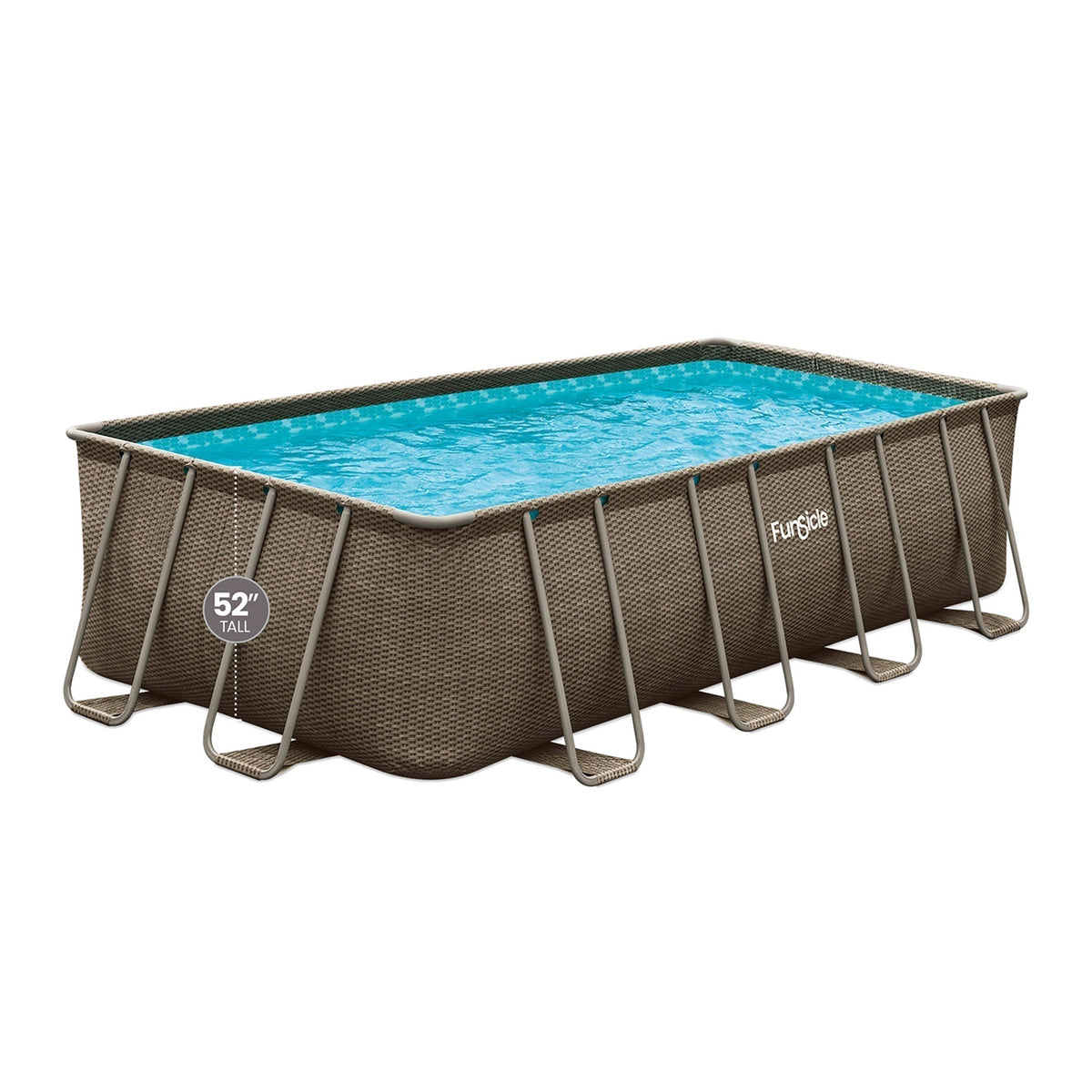 Funsicle 18'x9'x52" Oasis Rectangular Swimming Pool Set with 18' Cover - Prioka