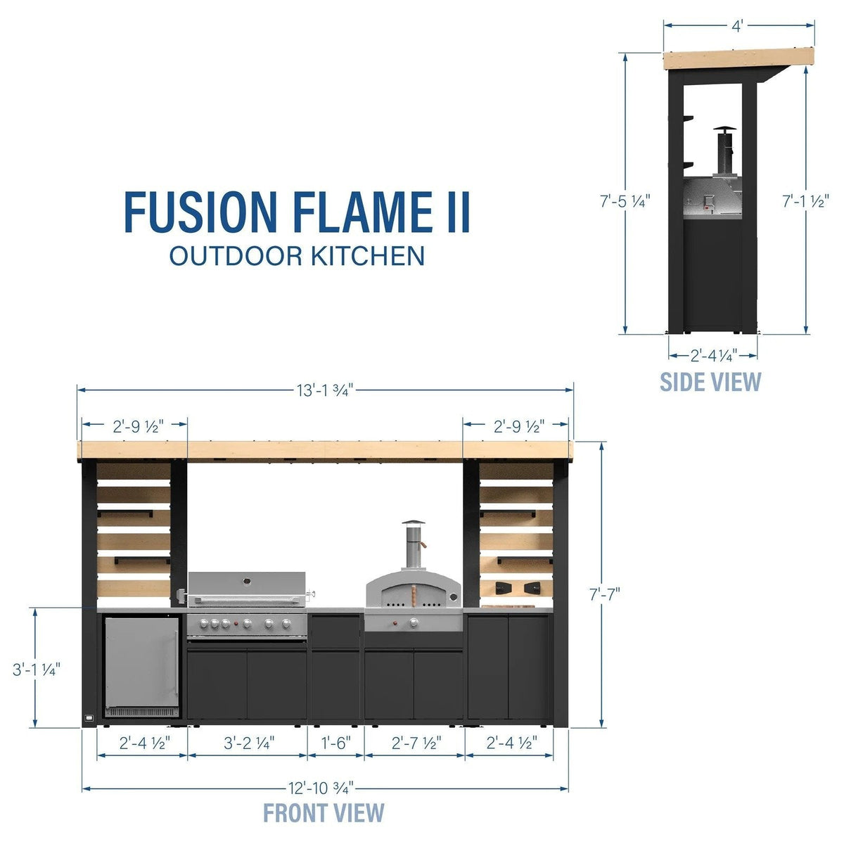 Fusion Flame 2 Outdoor Kitchen - Prioka