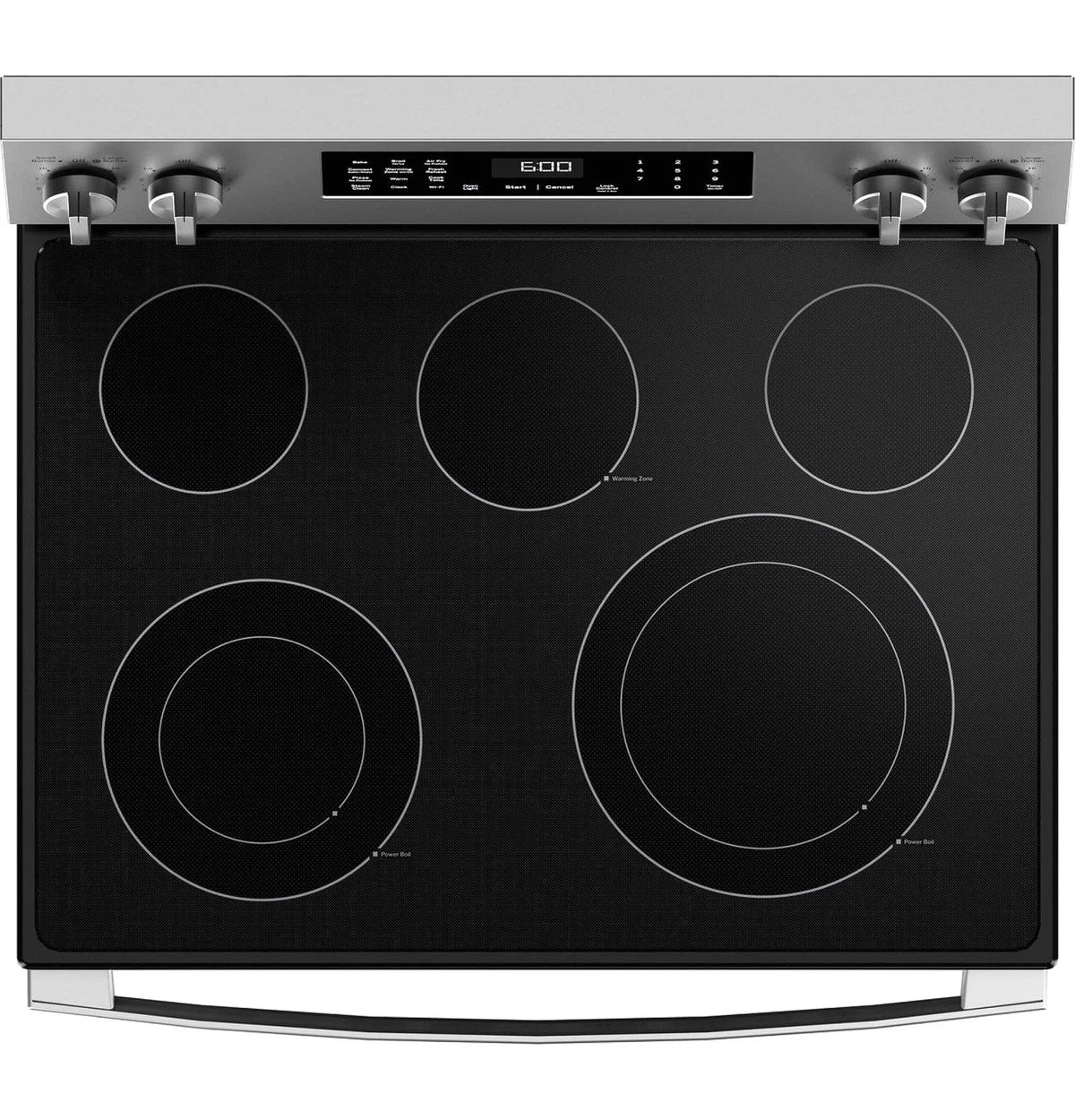 GE 30-inch Freestanding Electric Convection Range with No Preheat Air Fry, WiFi, and EasyWash Oven Tray, Stainless Steel - Prioka