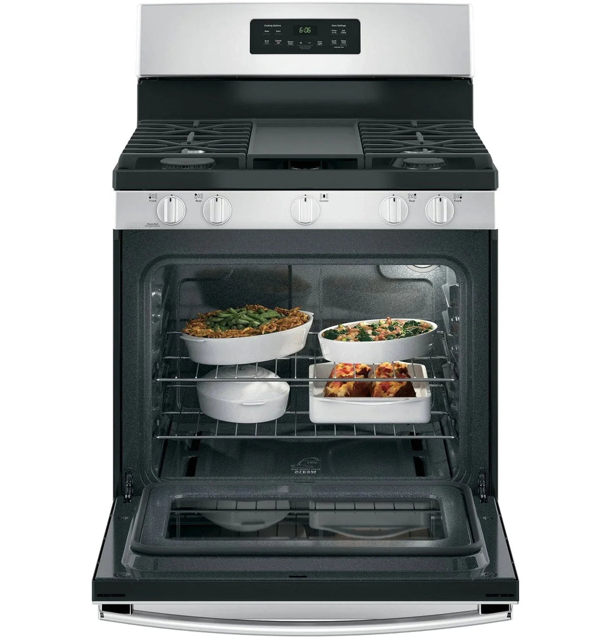 GE 30-Inch Freestanding Gas Range with 4.8 cu. ft. Oven Capacity and Sealed Cooktop Burners - Prioka