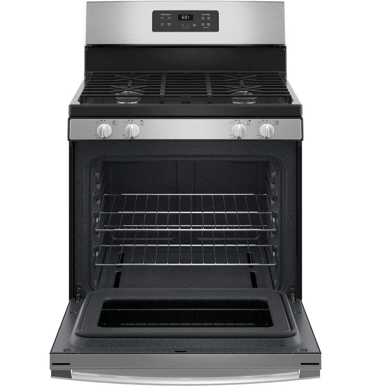 GE 30-Inch Freestanding Gas Range with 4.8 Cu. Ft. Oven, Stainless Steel – JGBS61RPSS - Prioka