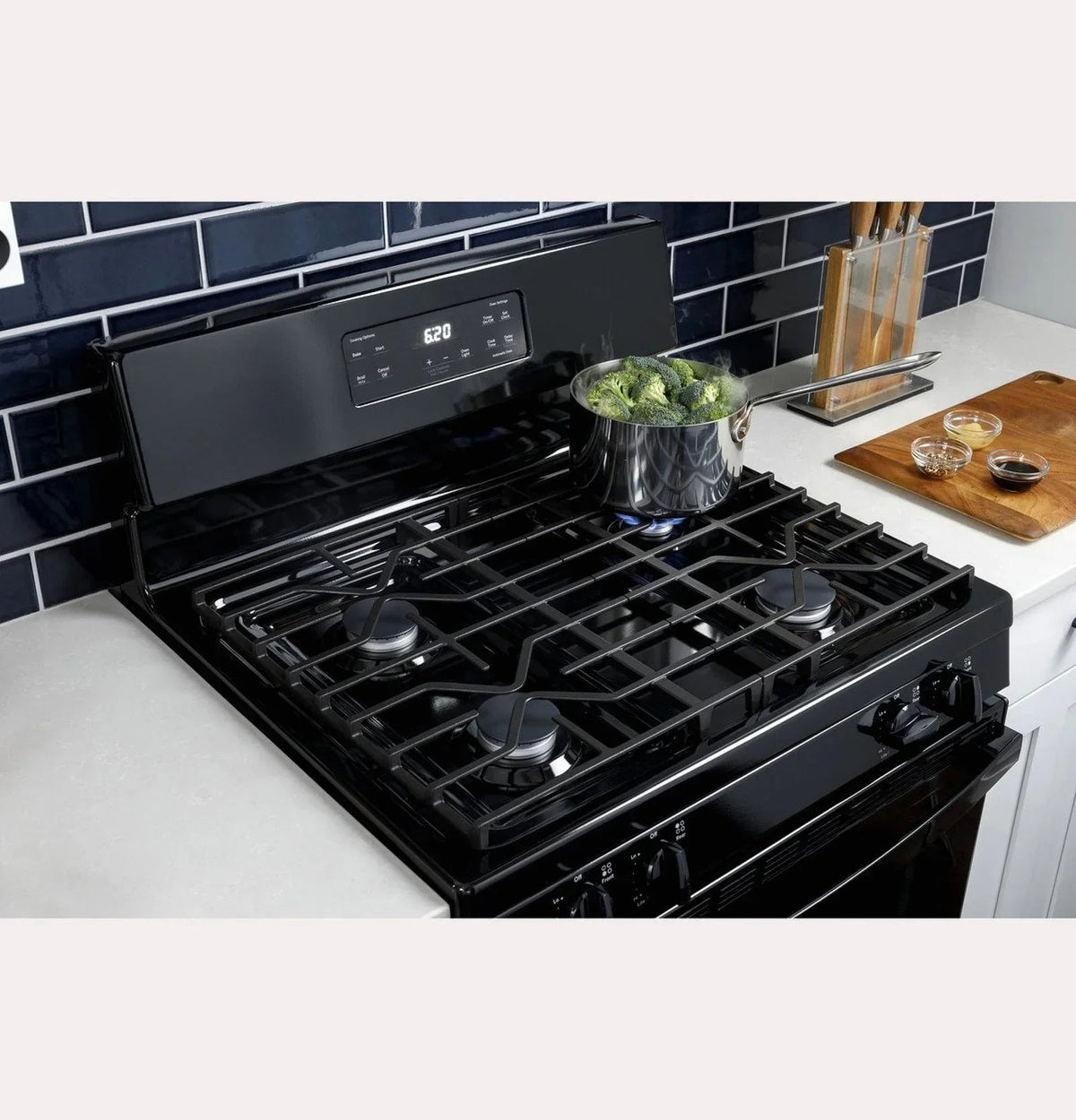 GE 30-Inch Freestanding Gas Range with 4.8 Cu. Ft. Oven, Stainless Steel – JGBS61RPSS - Prioka