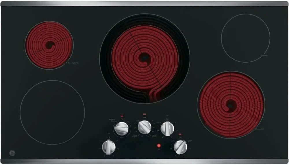GE 36″ Built-In Electric Cooktops JP3036SLSS - Prioka