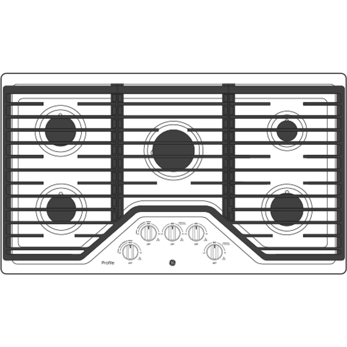 GE Profile Series 36″ Built-In Gas Cooktops PGP7036DLBB - Prioka