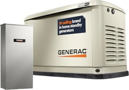 Generac Guardian 22kW Home Standby Generator with 200 Amp Transfer Switch, Durable All Aluminum, WiFi Enabled with G-Force Engine, Easy to Use, Whole House Powers Backups, Smart Outage Solution – Bisque - Prioka