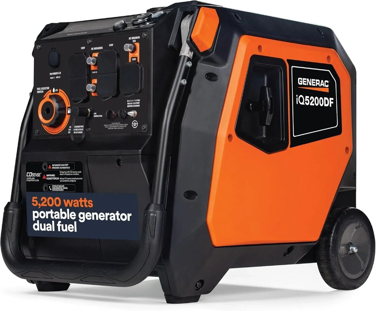 Generac iQ5200 5200W Dual Fuel Portable Inverter Generators. - Prioka