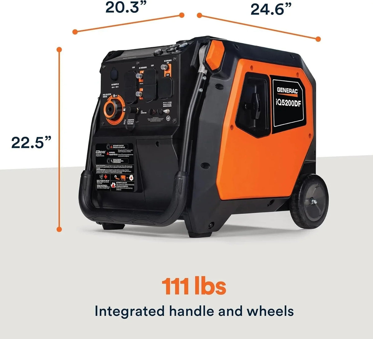 Generac iQ5200 5200W Dual Fuel Portable Inverter Generators. - Prioka