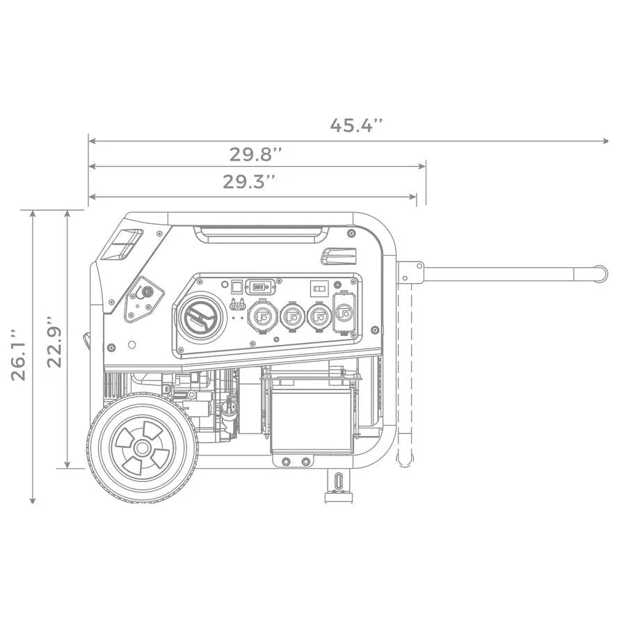 Generator 8000W/ 10,000W Tri Fuel Electric Start 120V/240V with Wheel Kits, - Prioka