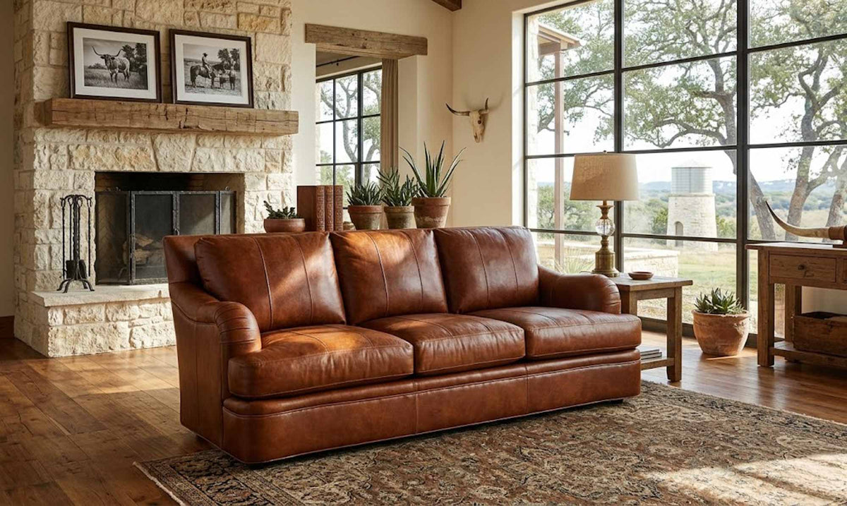 Georgie Leather Sofa - Prioka