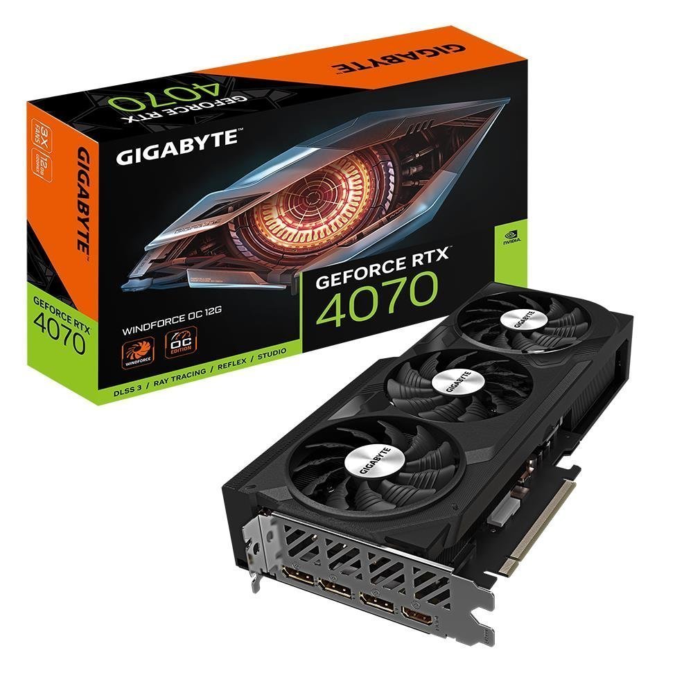 Gigabyte NVIDIA GeForce RTX 4070 12GB GDDR6X GV-N4070WF3OC-12GD - Prioka