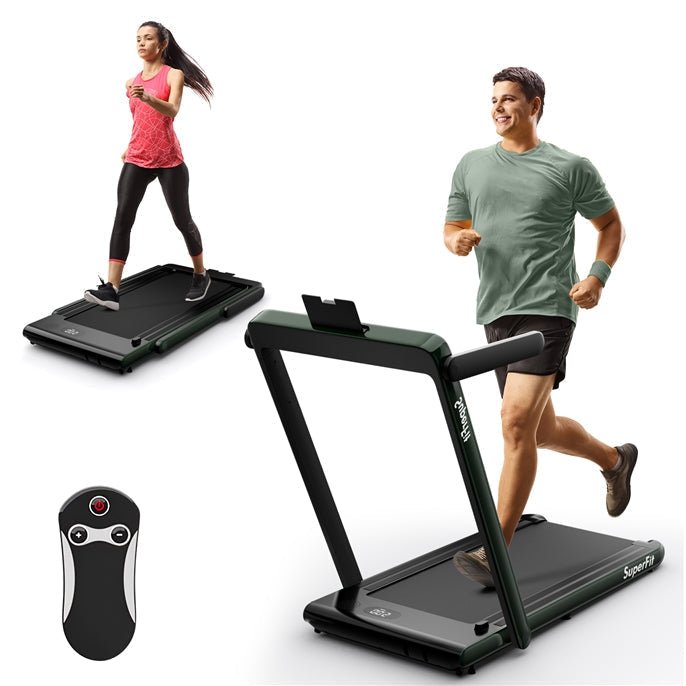 Goplus 2 in 1 Under Desk Treadmill, 2.5HP Superfit Folding Treadmill with Touch Panel Control, Treadmills for Home Office - Prioka