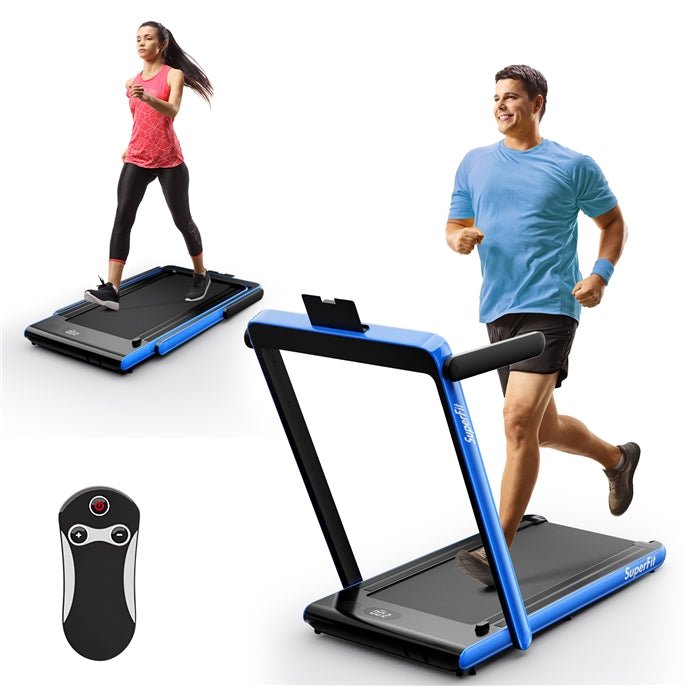 Goplus 2 in 1 Under Desk Treadmill, 2.5HP Superfit Folding Treadmill with Touch Panel Control, Treadmills for Home Office - Prioka