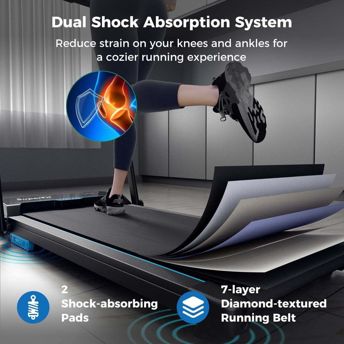 Goplus 3 in 1 Folding Treadmill, 2.5HP 340 LBS Capacity Walking Pad with Handle Bar - Prioka