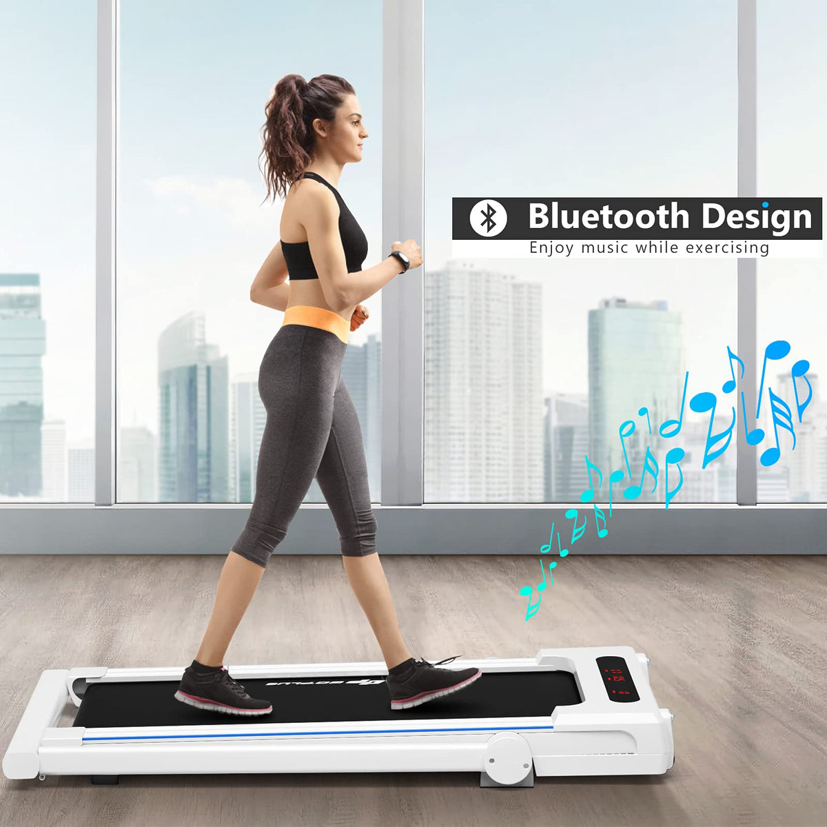 Goplus 3 in 1 Under Desk Treadmill Walking Pad with Removable Desktop - Prioka