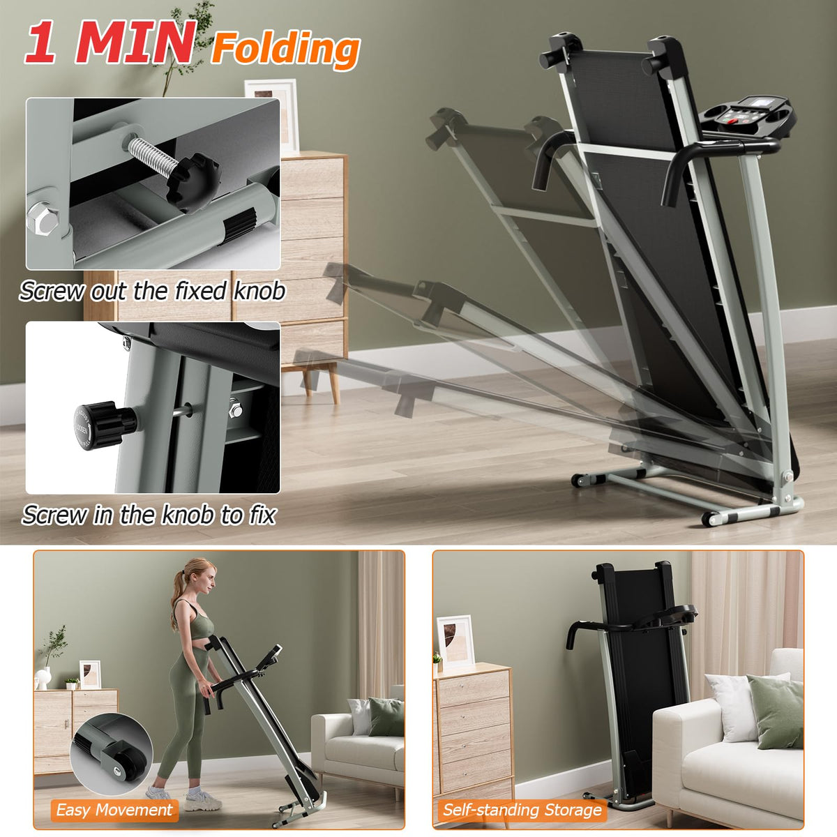 Goplus Foldable Treadmills for Home - Prioka