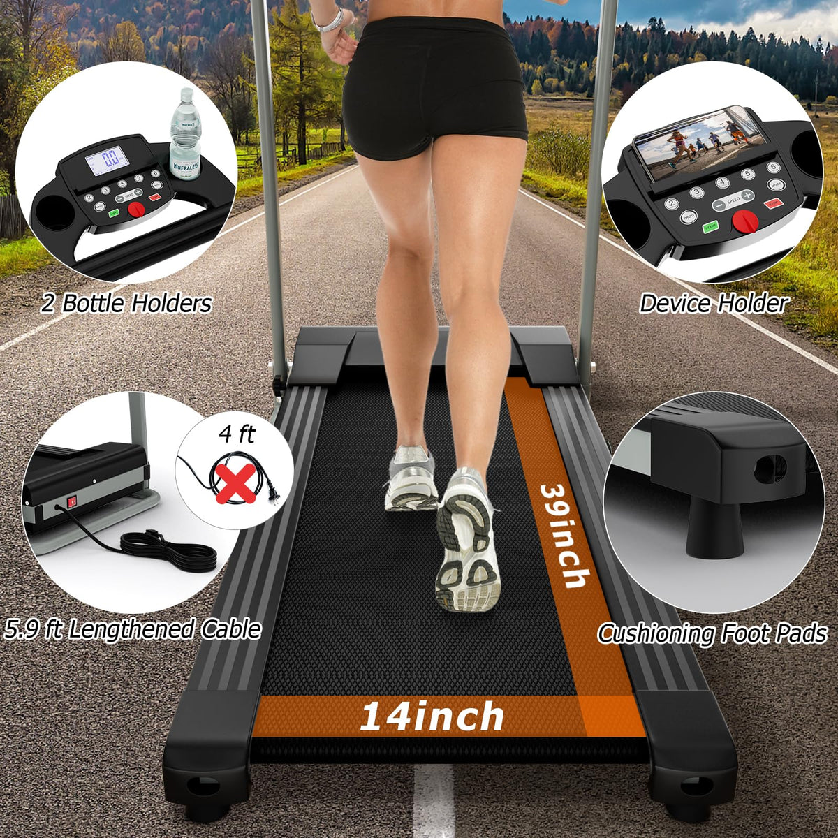 Goplus Foldable Treadmills for Home - Prioka
