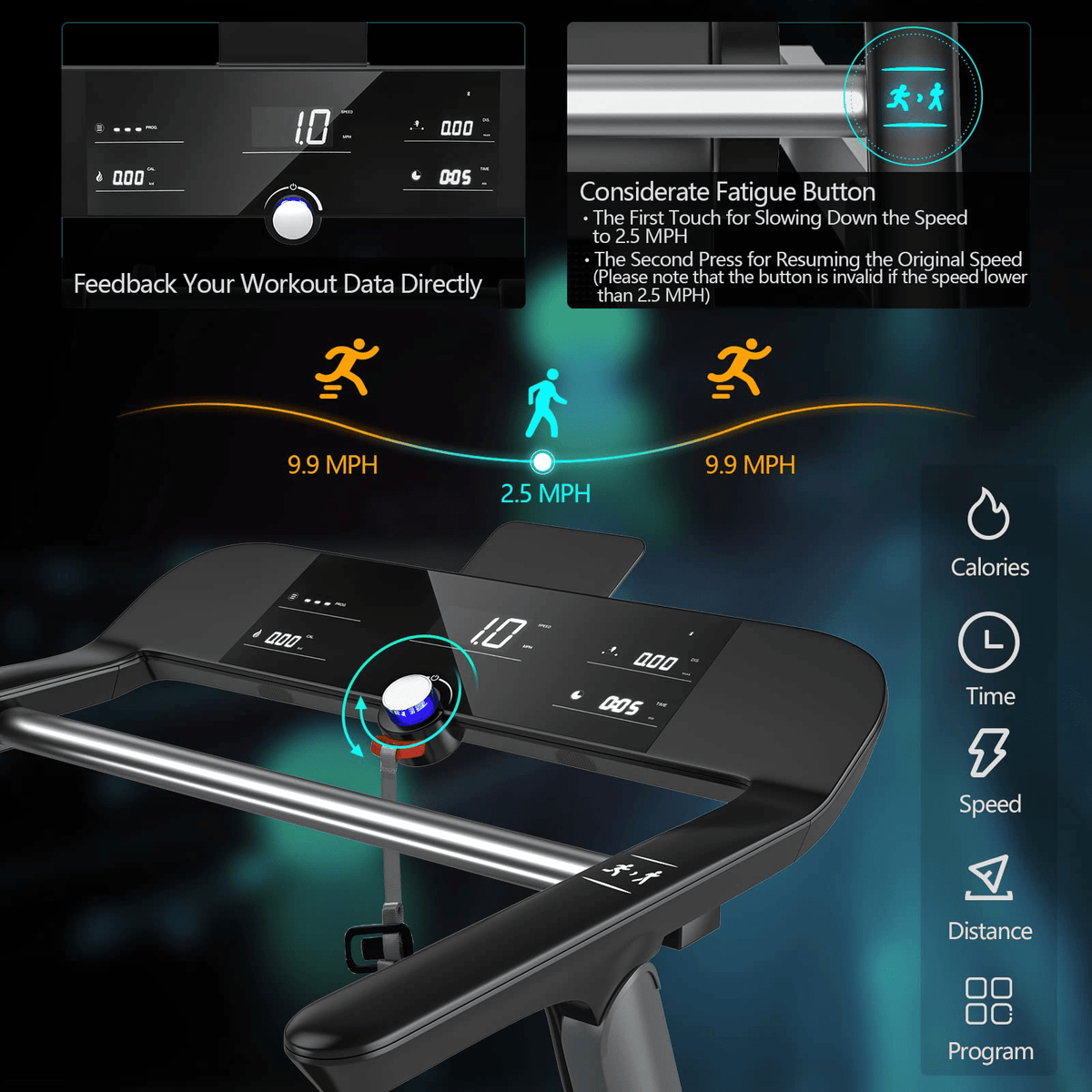 Goplus Heavy Duty Folding Treadmill for Gym - Prioka