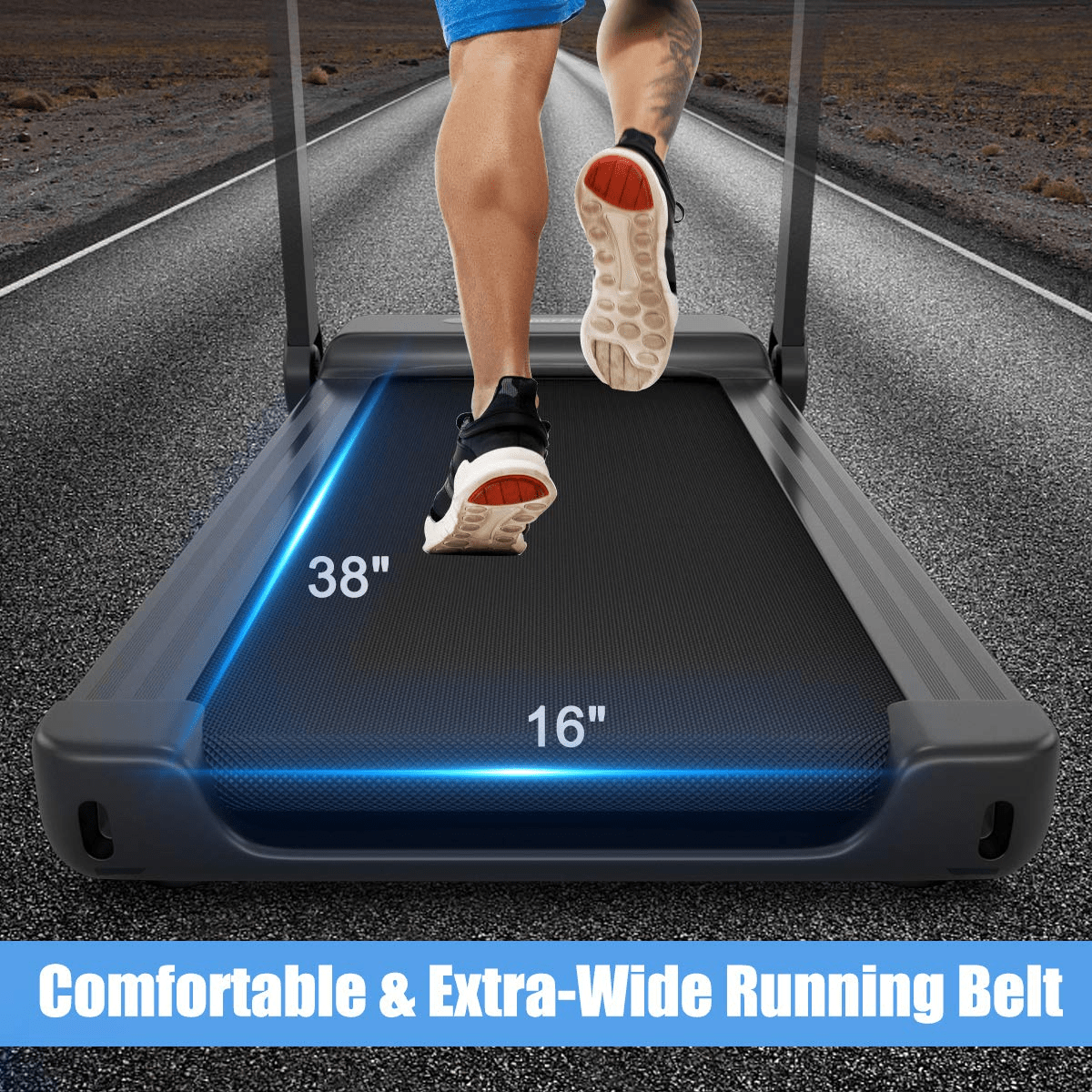 Goplus Heavy Duty Treadmill for Gym, Superfit Electric Treadmill with App Control - Prioka