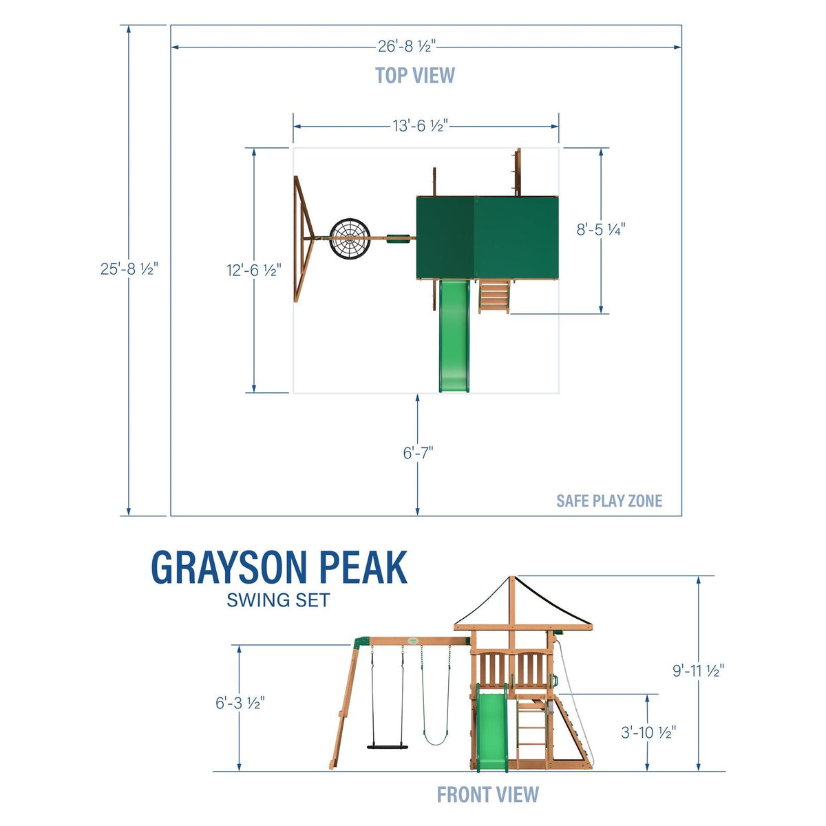 Grayson Peak Swing Set - Prioka