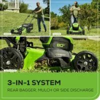 Greenworks 80V 21″ Cordless Self-Propelled Lawn Mowers. - Prioka