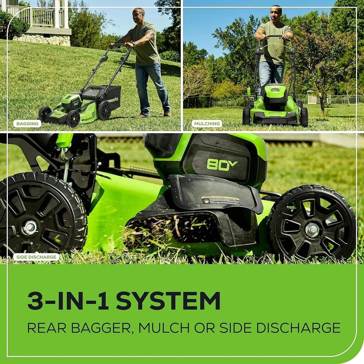 Greenworks 80V 21-Inch Cordless Self-Propelled Lawn Mower - Prioka