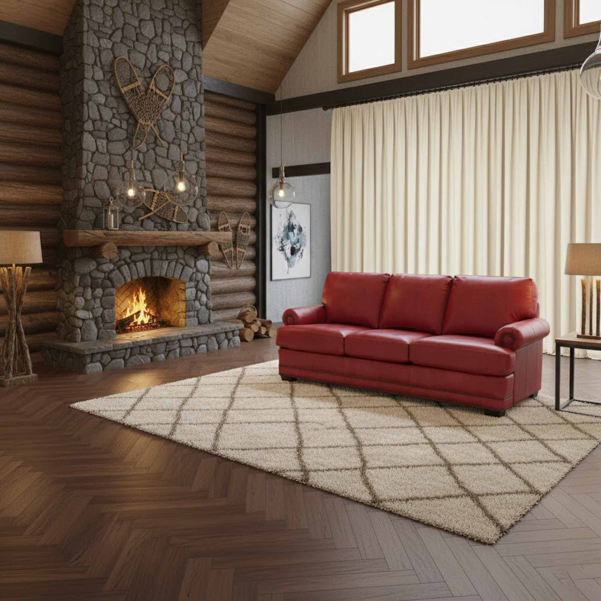 Gunner Leather Sofa - Prioka
