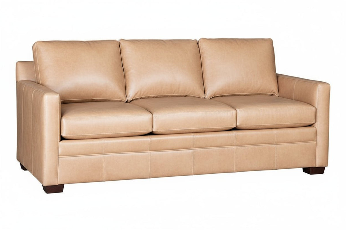 Hadley Contemporary Track Arm Leather Sofa Collection - Prioka