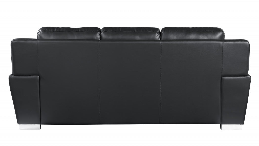 Hamilton Leather Sofa – Black - Prioka