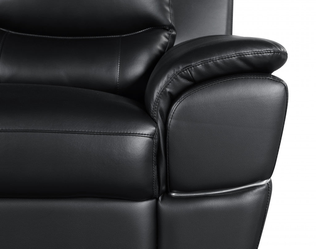 Hamilton Leather Sofa – Black - Prioka