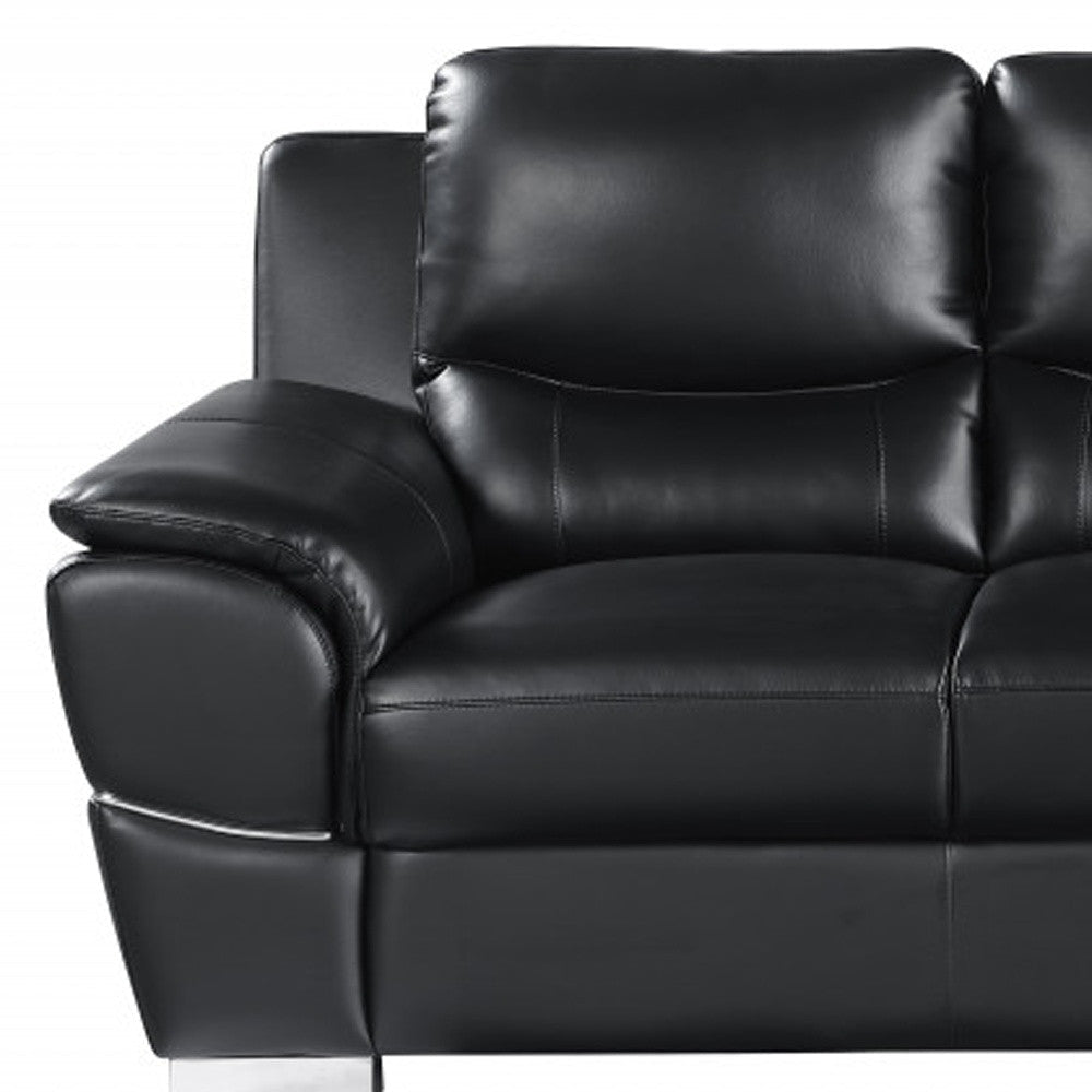 Hamilton Leather Sofa – Black - Prioka