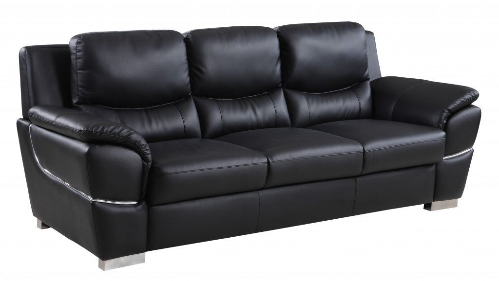 Hamilton Leather Sofa – Black - Prioka