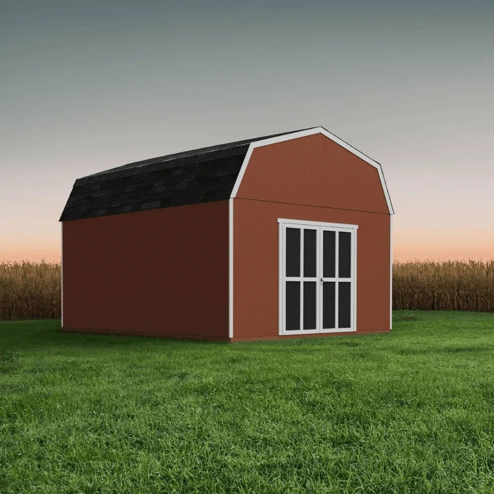 Handy Home Products Hudson 12 ft. x 16 ft. Wood Storage Shed Kit with Floor - Prioka