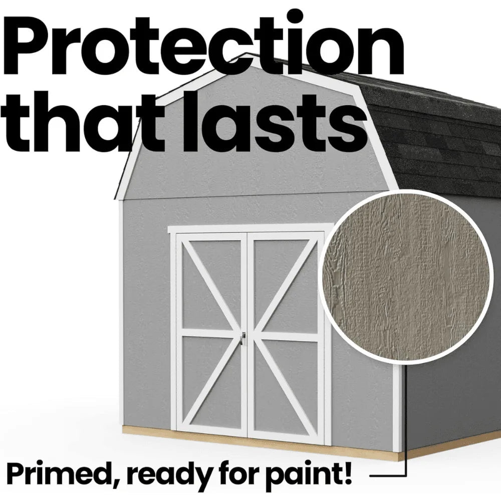 Handy Home Products Hudson 12 ft. x 16 ft. Wood Storage Shed Kit with Floor - Prioka
